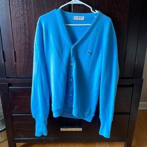 Izod Lacoste vintage light blue cardigan